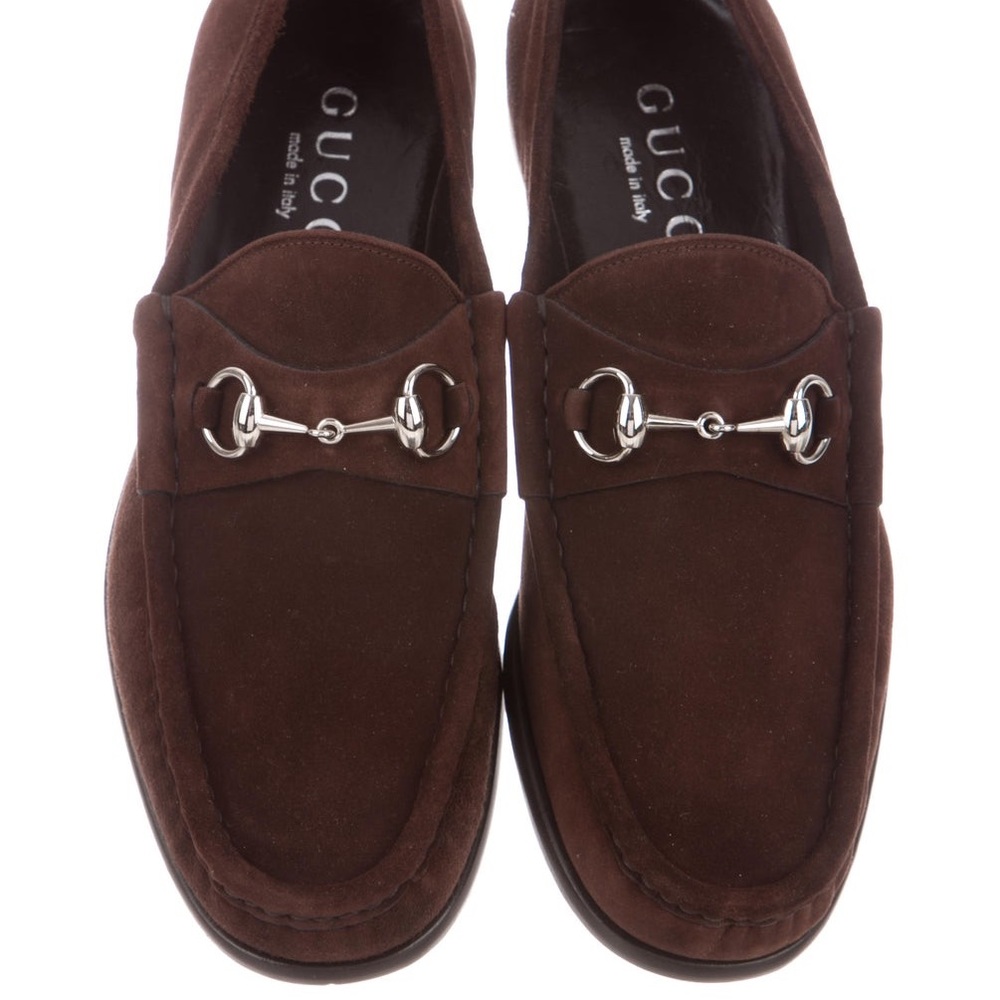 Gucci Suede Horsebit Loafers - Picture 3 of 5